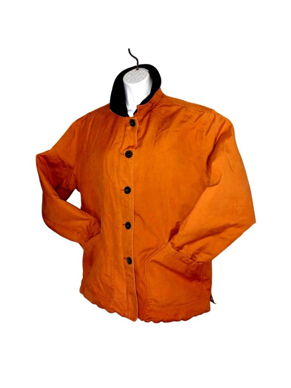 Barn Chore Jacket Earthy y2k Faded Glory Corduroy Collar Plaid Lined Women Siz M